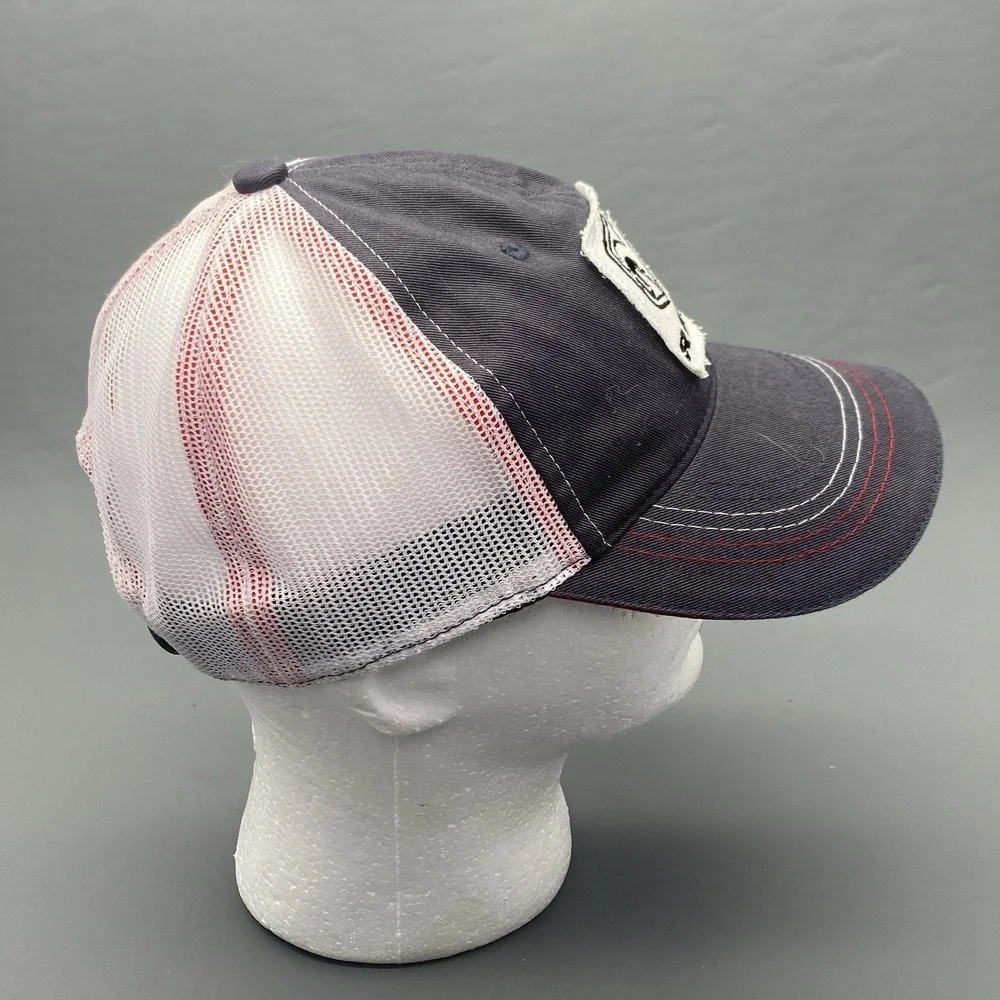 Dodge‎ Ram Logo Trucker Snapback Cap Hat Gray White Adjustable Curved Mesh